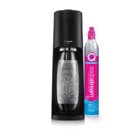 sodastream TERRA★ブラック★ Terra Starter Kit: Sparkling Water Maker + CQC Cylinder + 1L DWS キッチン家電
