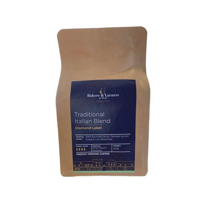 Bakers & Larners Ground Coffee Traditional Italian Blend 227g main product photo
