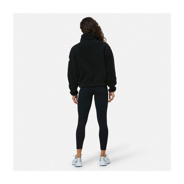 Gym & Coffee Industry Fleece Jacket High Collar Black