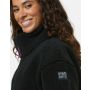 Gym & Coffee Industry Fleece Jacket High Collar Black