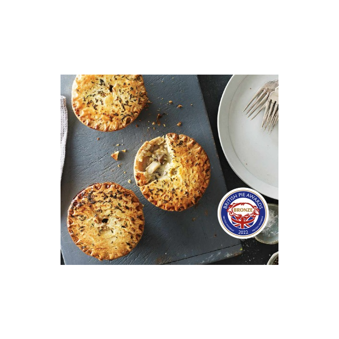 Cook Chicken & Portobello Mushroom Pie Serves 1 Bakers & Larners of Holt