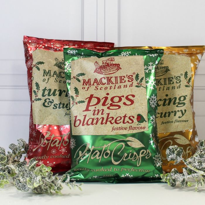 Mackies Pigs In Blankets Crisps 150g Bakers & Larners of Holt