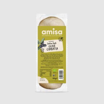 Amisa Olive Ciabatta Bread 180g
