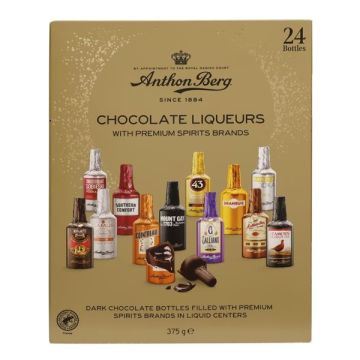 Anthon Berg 24pc Chocolate Liqueurs Minibar 375g