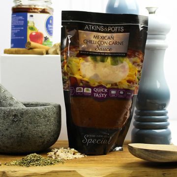 Atkins and Potts Chilli Con Carne Sauce 350g