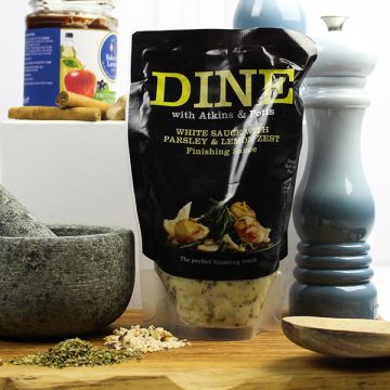 Atkins & Potts White Sauce With Parsley & Lemon 350g