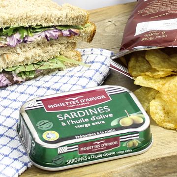 Les Mouettes Vintage Sardines in Extra Virgin Olive Oil 115g