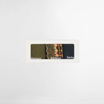 Barbour Case Fair Isle Sock Gift Box TN11 Classic Tartan One Size