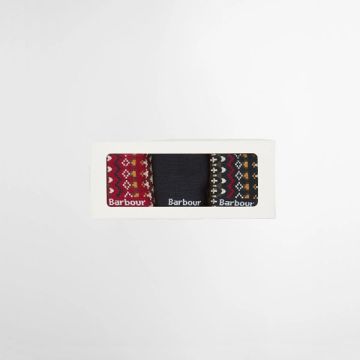 Barbour Marlow Fair Isle Sock Gift Box OL71 Olive One Size