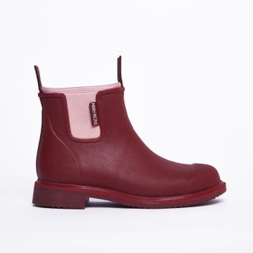 Merry People Bobbie Wellington Boot Beetroot &amp; Light Pink 4
