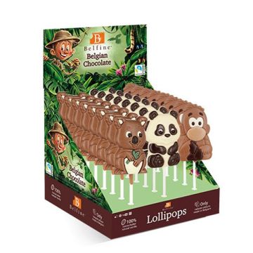 Belfine Safari Orangutan, Panda & Koala Lollies 25g