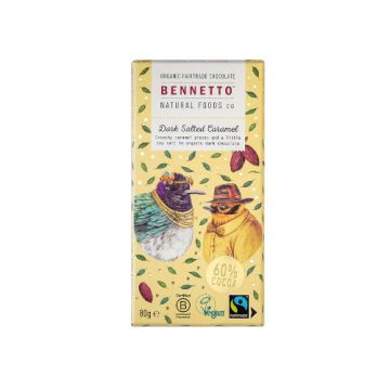 Bennetto 60% Dark Chocolate Bar Salted Caramel 80g