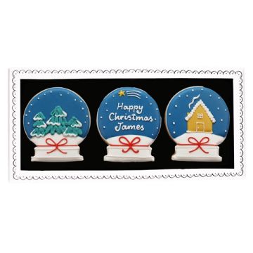 Biscuiteers Hand-Iced Snow Globes Large Letterbox