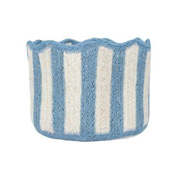 The Braided Rug Co. Tulip Basket Light Blue