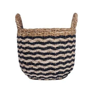 The Braided Rug Co. Village Black & White Log Basket Medium