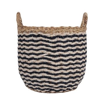 The Braided Rug Co. Village Black & White Log Basket Large