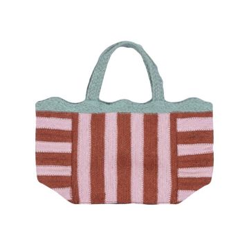 The Braided Rug Co. Strawberry Beni Bag Small