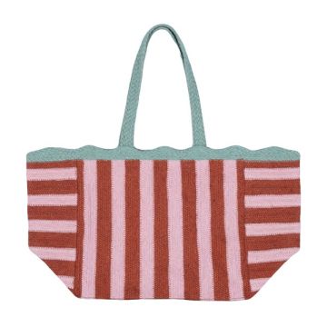 The Braided Rug Co. Strawberry Beni Bag Large