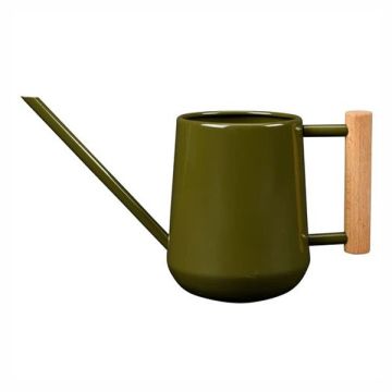 Scalloped Indoor Watering Can - Dark Green 