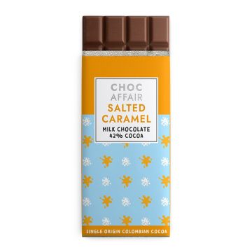 Choc Affair Salted Caramel Milk Chocolate Bar 90g