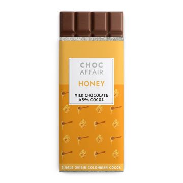 Choc Affair Honey Milk Chocolate Bar 90g