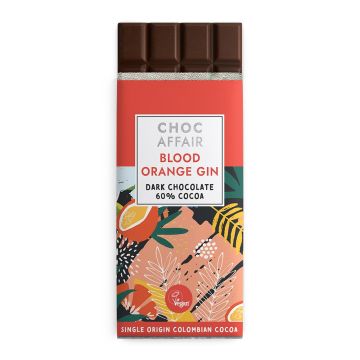 Choc Affair Blood Orange Dark Chocolate Bar 90g