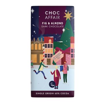 Choc Affair Fig And Almond Dark 90g Bar