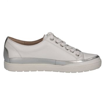 Caprice Lace-Up Trainer 133 White Nappa Co 7