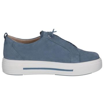 Caprice No Tie Slip-On Trainer 802 Light Blue Suede