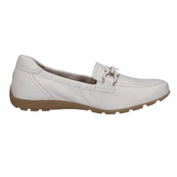 Caprice Leather Buckle Loafer 105 White Deer