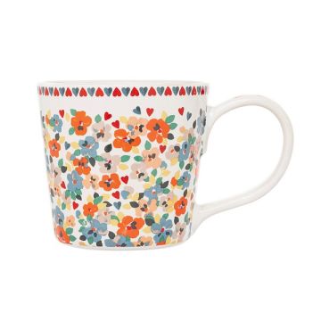 Cath Kidston Painted Pansies Cream Dolly Mug