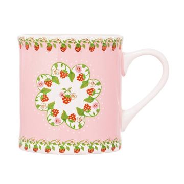 Cath Kidston Strawberry Border Pink Mollie Mug