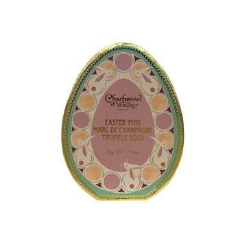 Charbonnel Et Walker Pink Marc De Champagne Egg Shaped Truffles In Egg-Shaped Box 50g