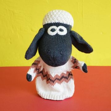 ChunkiChilli Shaun The Sheep Knitted Hand Puppet