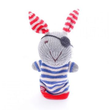 ChunkiChilli Pirate Rabbit Knitted Hand Puppet