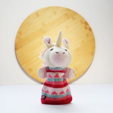 ChunkiChilli Unicorn Knitted Hand Puppet