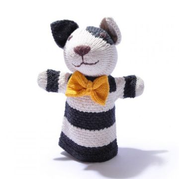 ChunkiChilli Spot Dog Knitted Hand Puppet