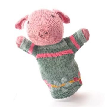 ChunkiChilli Pig Knitted Hand Puppet