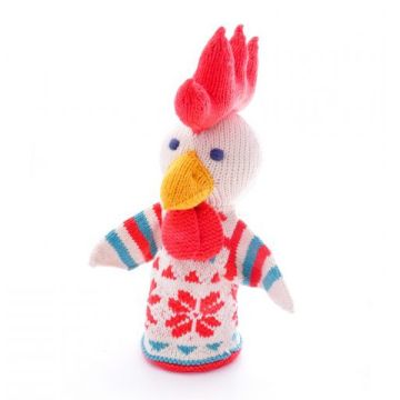 ChunkiChilli Chicken Knitted Hand Puppet
