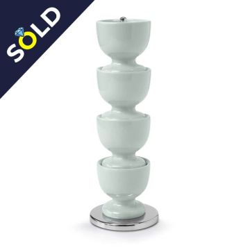 Zeal Melamine Stacking Egg Cups On Stand Sage Green
