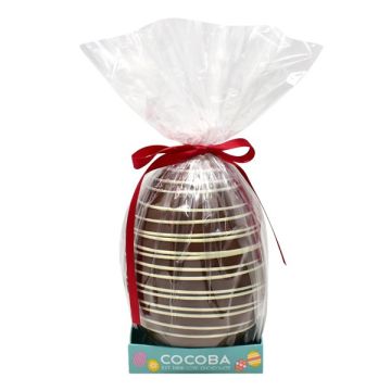 Cocoba Eggstraordinaire Creations Milk Chocolate Toffee Shortbread Inclusions Easter Egg 250g 