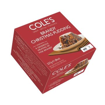 Coles Puddings Brandy Christmas Pudding 227g