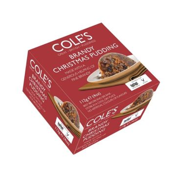 Coles Puddings Brandy Christmas Pudding 112g