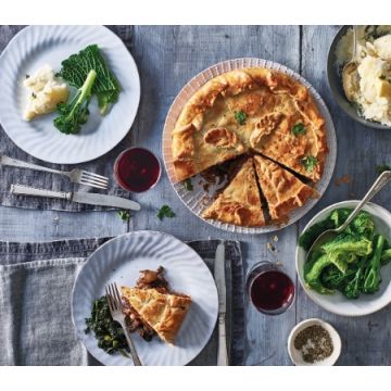 Cook Steak, Mushroom & Merlot Pie Serves 6