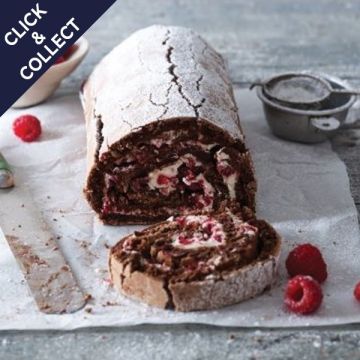 Cook Chocolate and Raspberry Roulade Serves 8-10