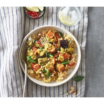 Cook Sweet Potato & Aubergine Sri Lankan Curry Serves 1
