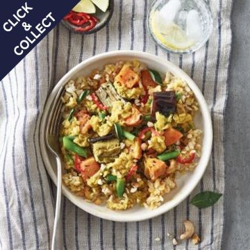 Cook Sweet Potato & Aubergine Sri Lankan Curry Serves 1