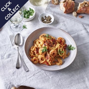 Cook King Prawn Linguine Serves 1