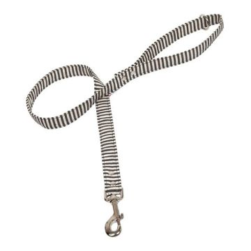 Creature Clothes Vegan Fabric Dog Lead Black/White Stripe One Size