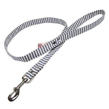 Creature Clothes Vegan Fabric Dog Lead Blue/White Stripe One Size